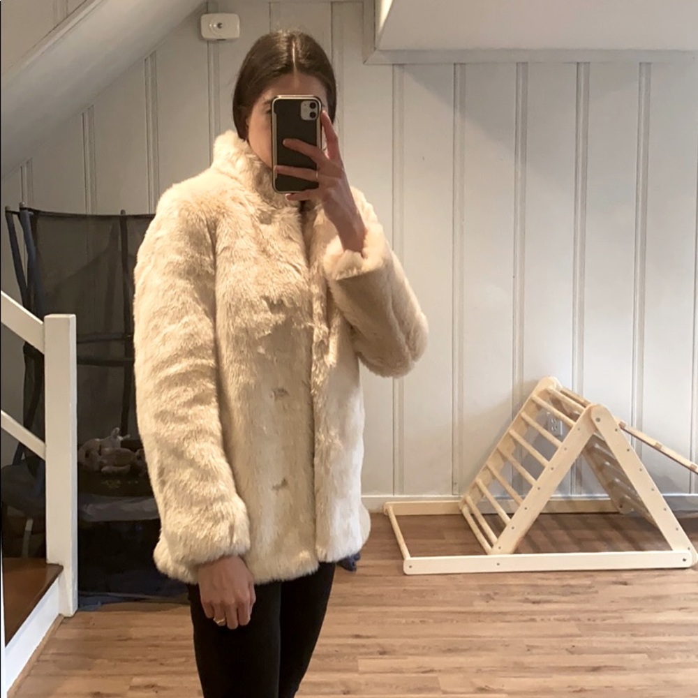 Faux fur coat H&M